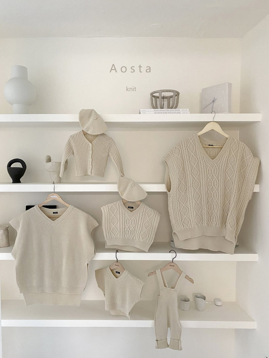 Aosta Mochi Knit Vest (3 colour options) - ooyoo