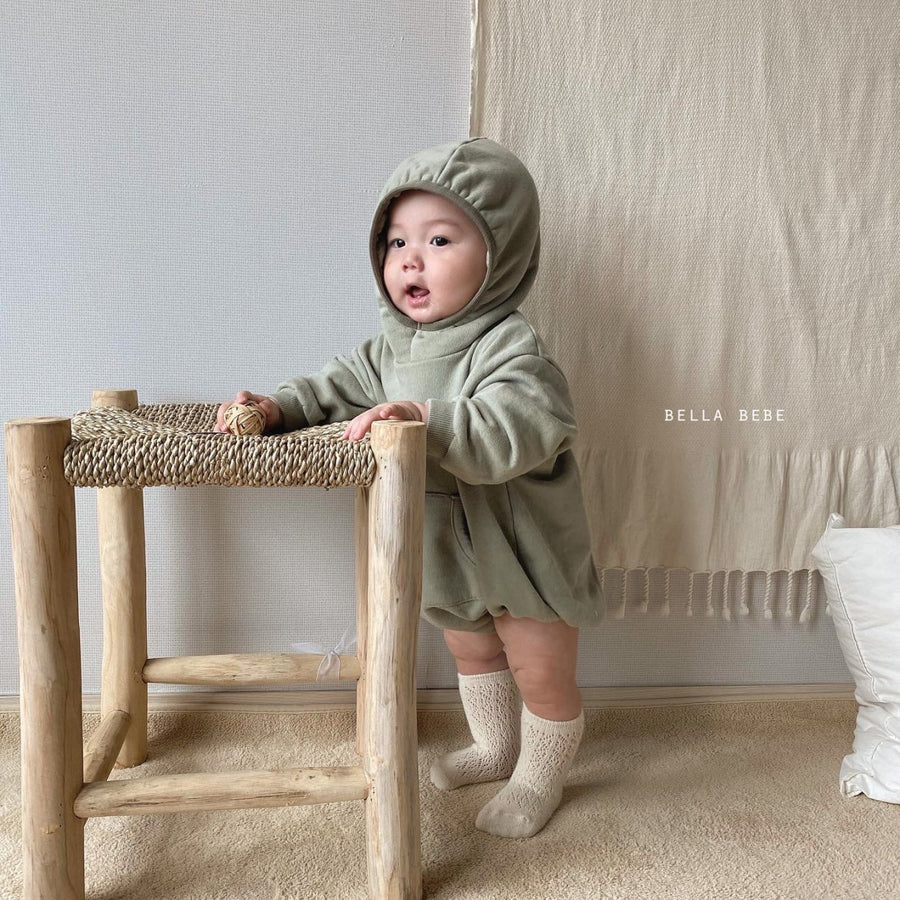 Bella Bambina Hooded Romper (2 colour options) - ooyoo