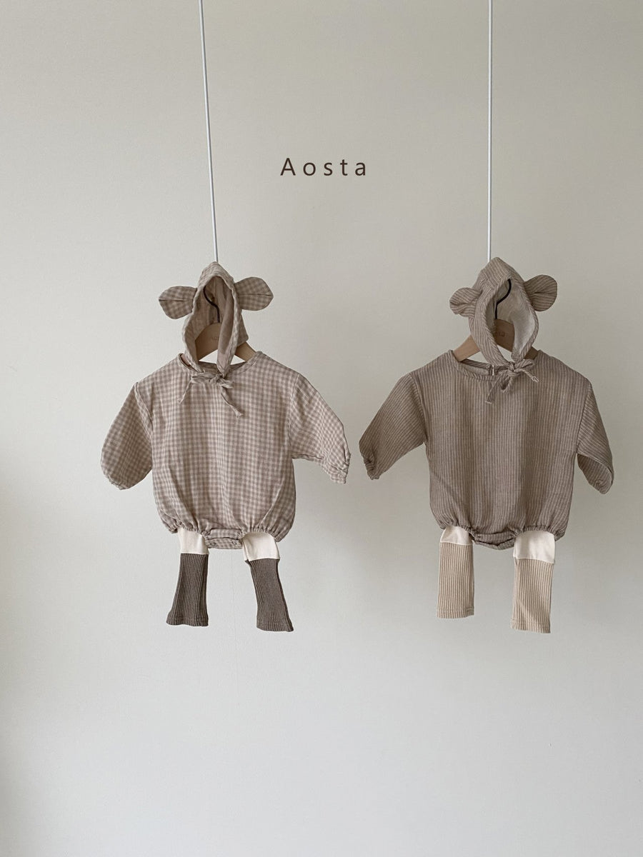 Aosta Sugarbear Romper with Bonnet (2 colour options) - ooyoo
