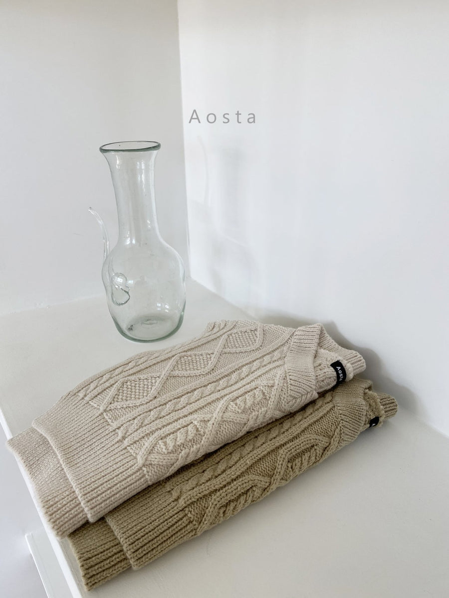 Aosta Tweed Knit Vest (3 colour options) - ooyoo