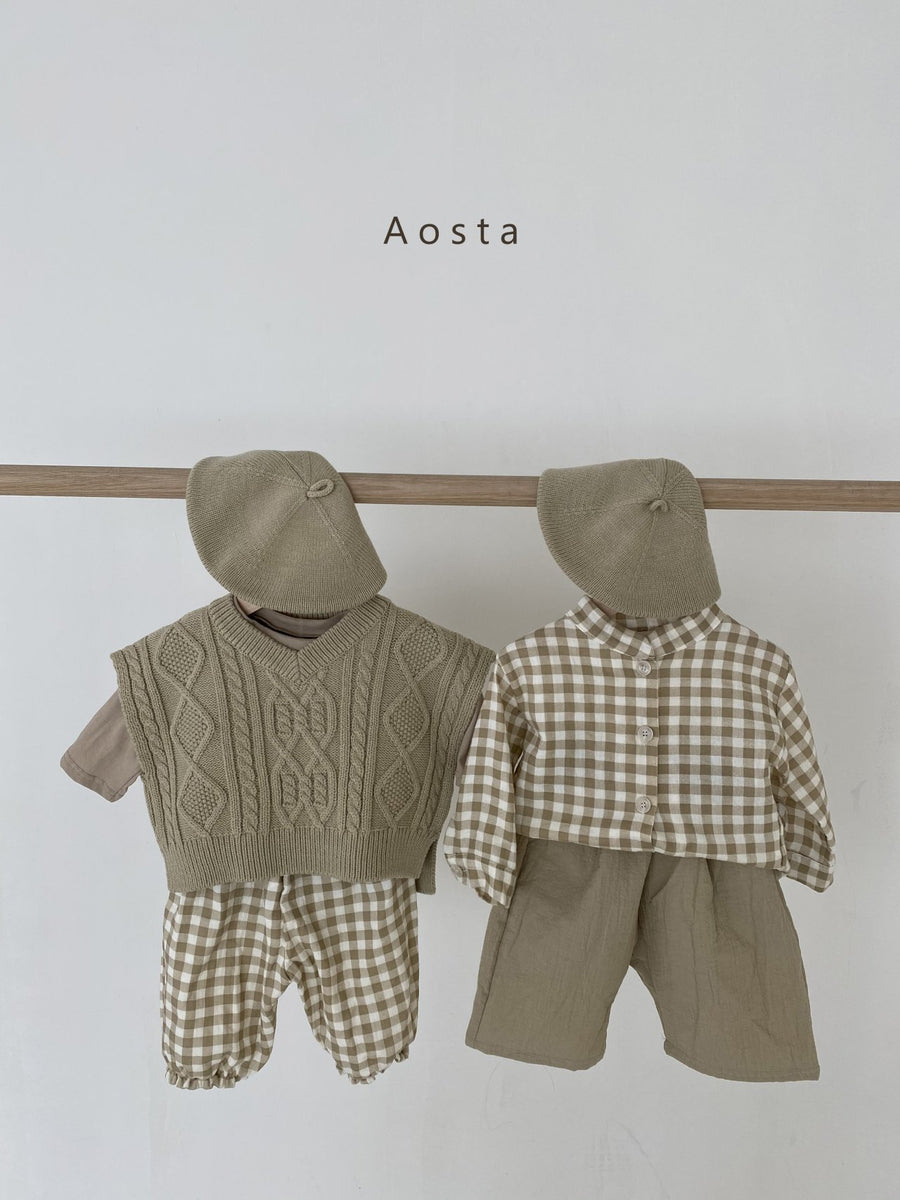 Aosta Tweed Knit Vest (3 colour options) - ooyoo