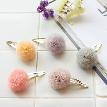 Jireh Bow - Tulle Pom Pom Clips - ooyoo