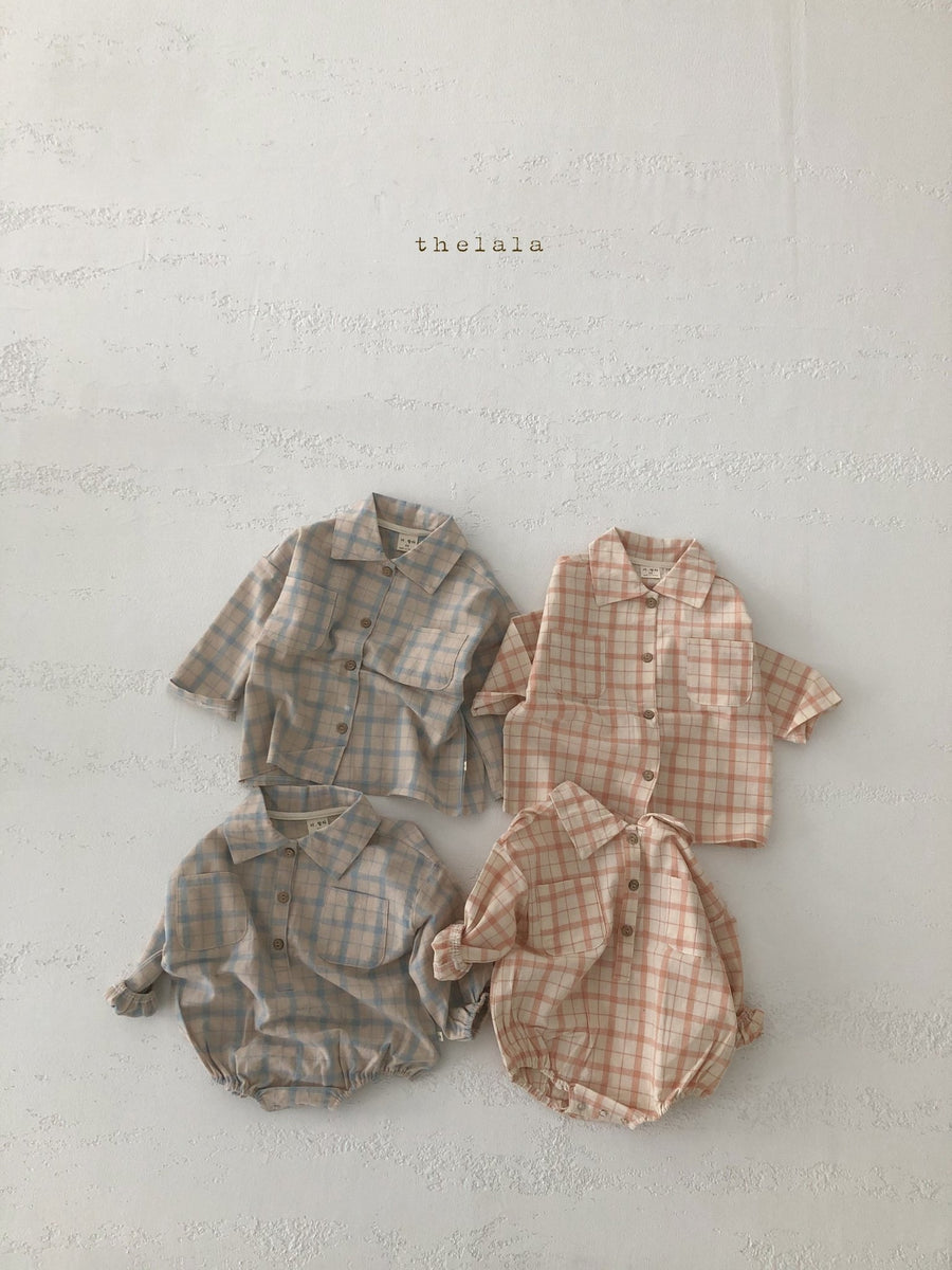Lala Checked Romper (2 colour options) - ooyoo