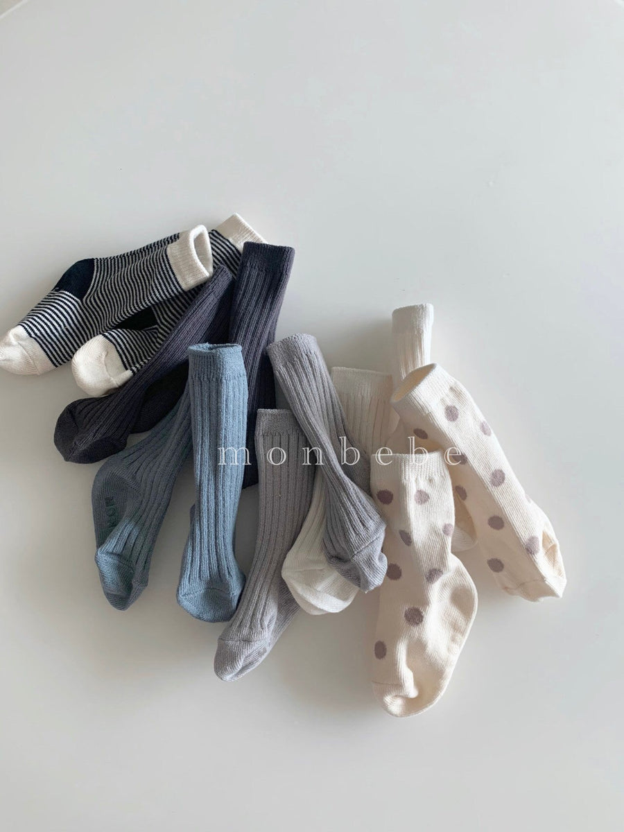 Monbebe Knee Socks Gift Set - Navy - ooyoo