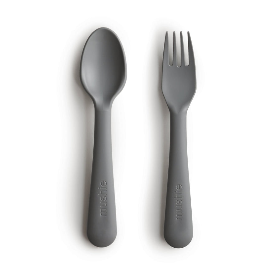Mushie Fork & Spoon (Ivory) - ooyoo
