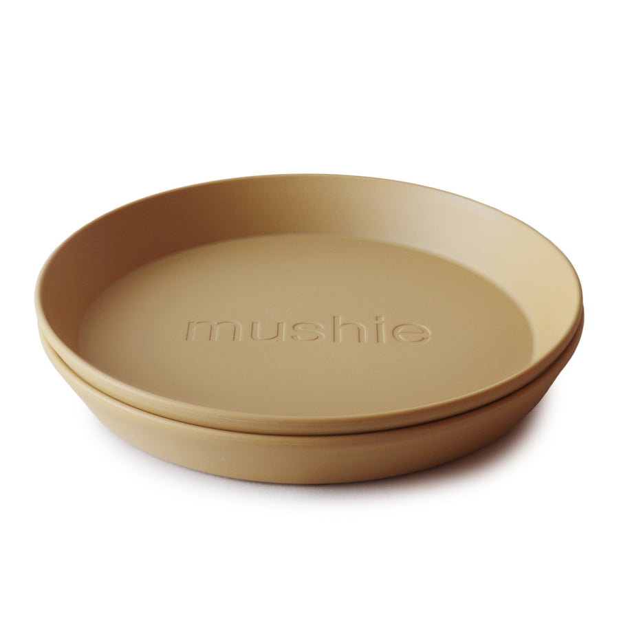 Mushie Round Plate Set (Smoke) - ooyoo