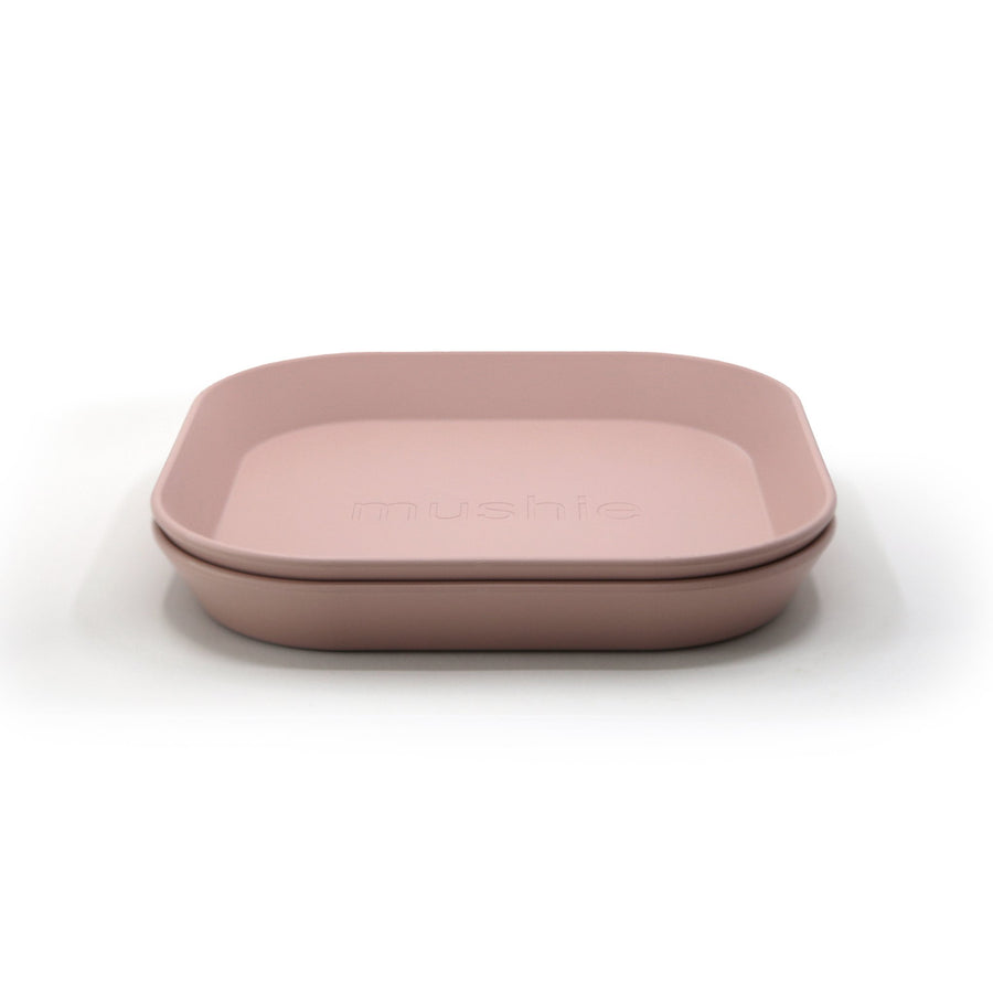 Mushie Square Plate (Blush) - ooyoo